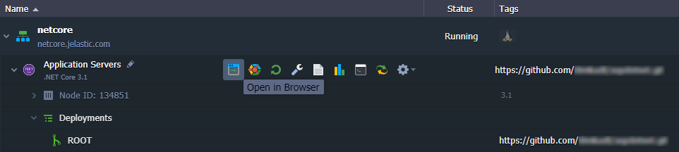 .NET Core Tarayıcıda Aç