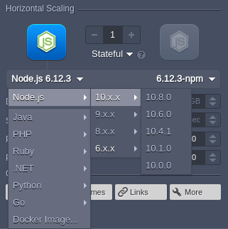 Node.js Sürümleri