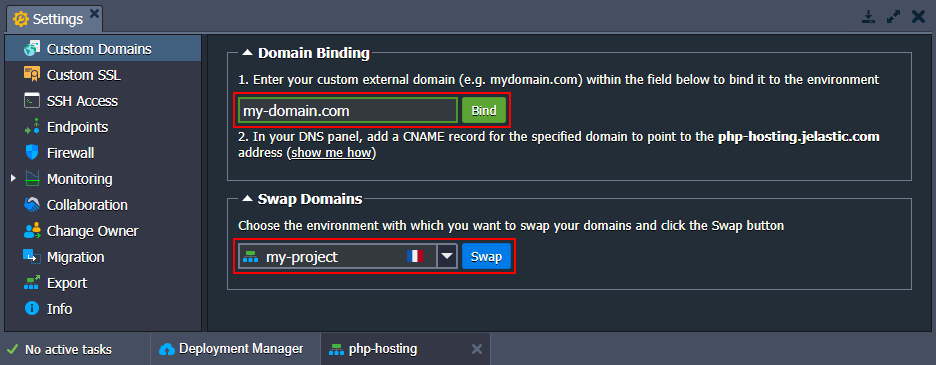 PHP Alan Adı Yönetimi